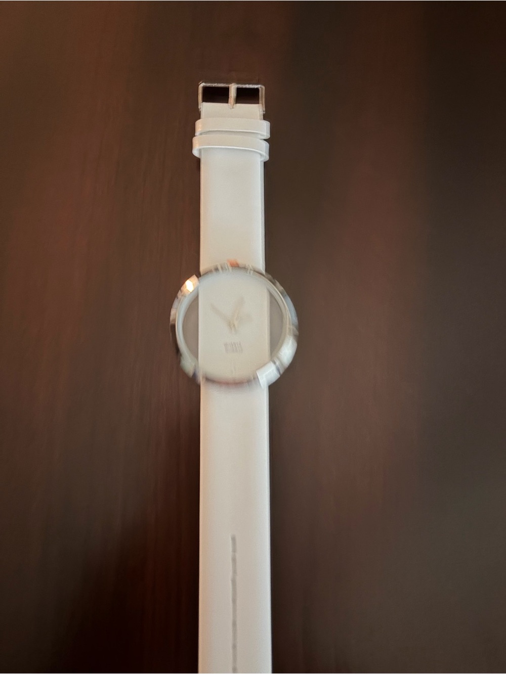 New White Watch with Silver Accents